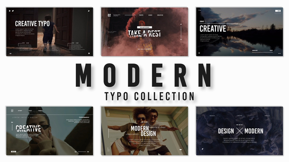 Modern Typography Titles template preview