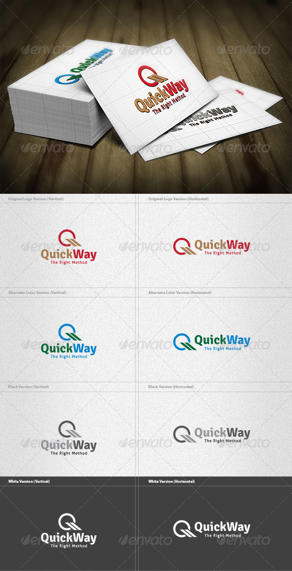 Quick Way Logo - Letters Logo Templates