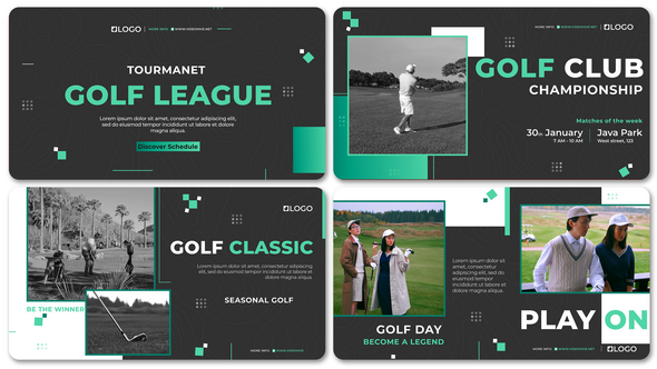 Golf Tournament Opener Premiere Pro template preview