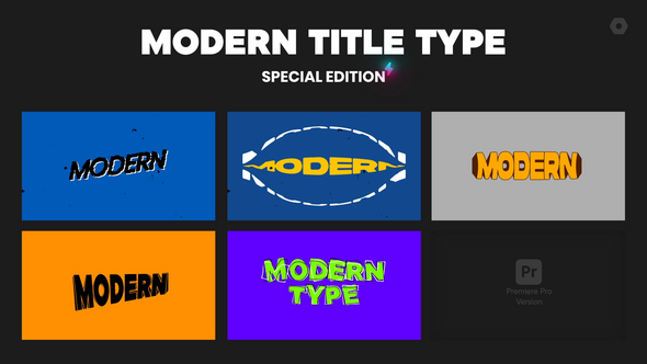 Modern Title Type Titles template preview
