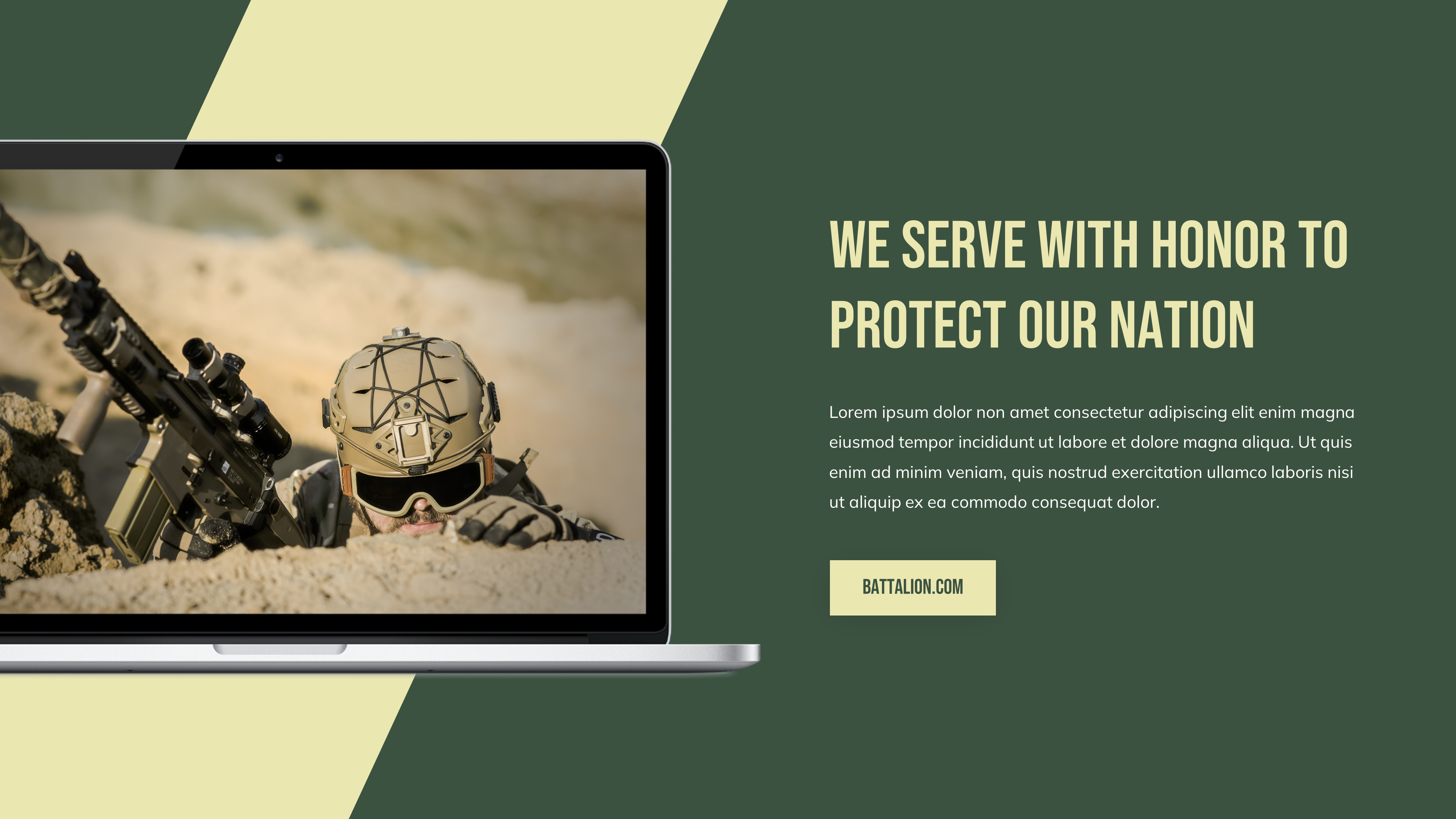 Battalion - Military Google Slide Template, Presentation Templates