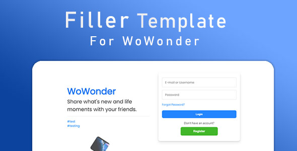 [DOWNLOAD]Filler - The Ultimate Welcome Page Themes For WoWonder