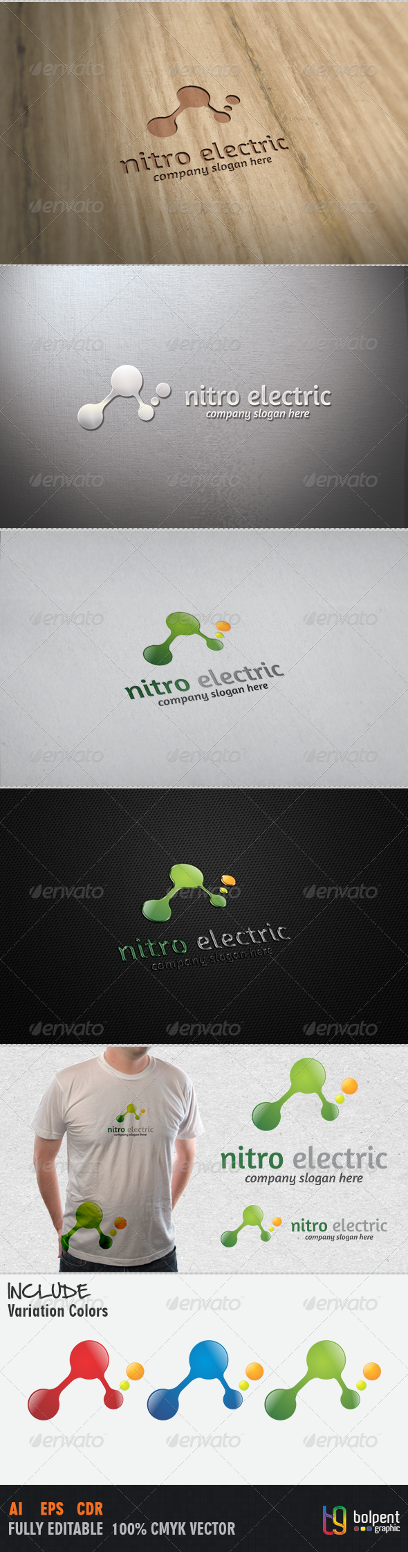 Nitro Electric Logo Template - Vector Abstract