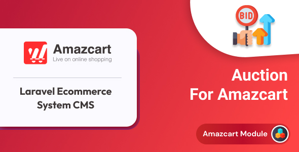 Auction add-on | AmazCart Laravel Ecommerce System CMS