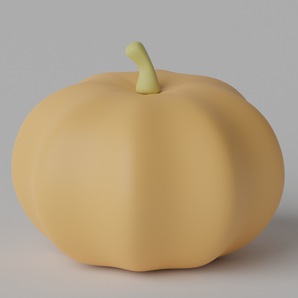 Cartoon Pumpkin 3D model