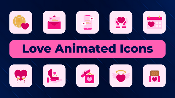 Love Animated Icons Elements template preview