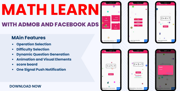[DOWNLOAD]Math Learn ( Admob & Facebook Ads )
