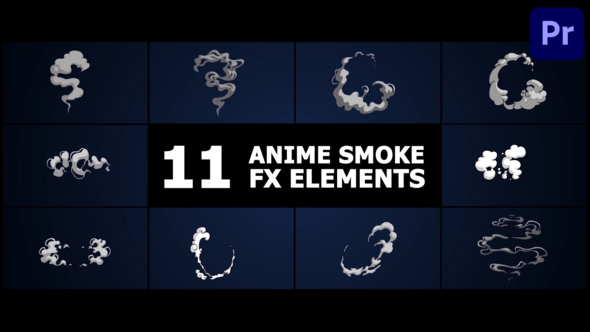 Anime Smoke Elements | Premiere Pro MOGRT