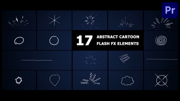 Abstract Cartoon Flash FX Elements | Premiere Pro MOGRT