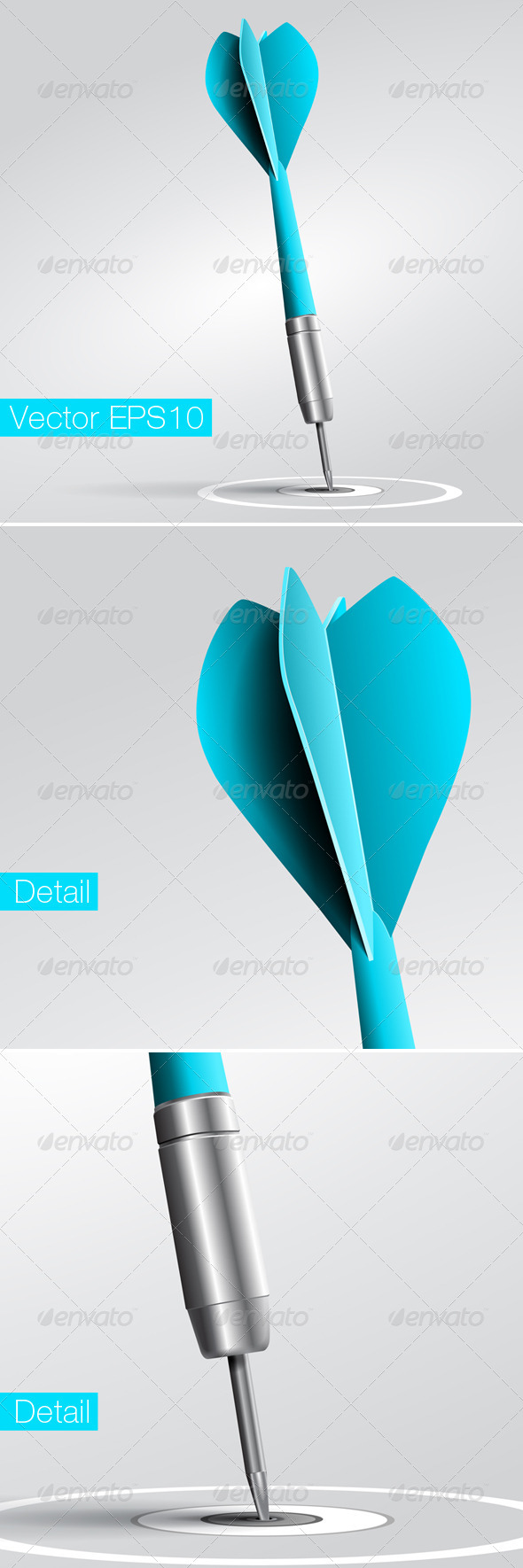Vector Target and Dart, Excellence Concept. - Vectors