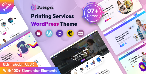 Prespri – Printing Services WordPress Theme