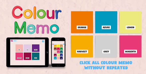 Colour Memo - HTML5 Game