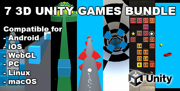 7 3D Games Bundle - Unity Source Code