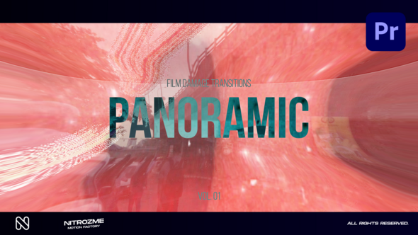 Film Damage Panoramic Transitions Vol. 01 for Premiere Pro
