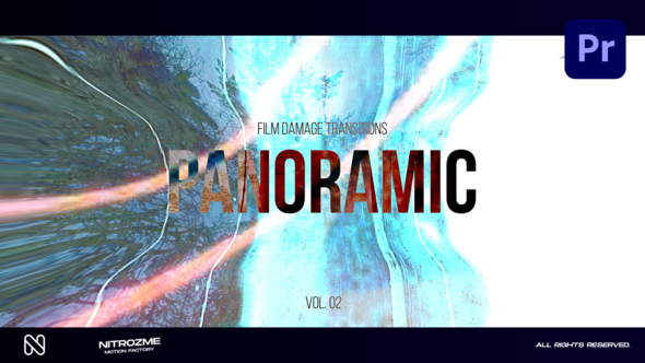 Film Damage Panoramic Transitions Vol. 02 for Premiere Pro