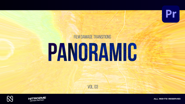 Film Damage Panoramic Transitions Vol. 03 for Premiere Pro