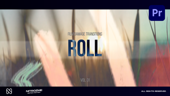 Film Damage Roll Transitions Vol. 01 for Premiere Pro