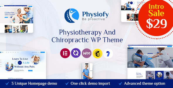 Physiofy – Physiotherapy and Chiropractic WordPress Theme