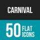 Carnival Flat Multicolor Icons