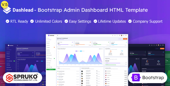 Dashlead –  Admin Dashboard HTML Template