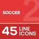 Soccer Filled Line Icons