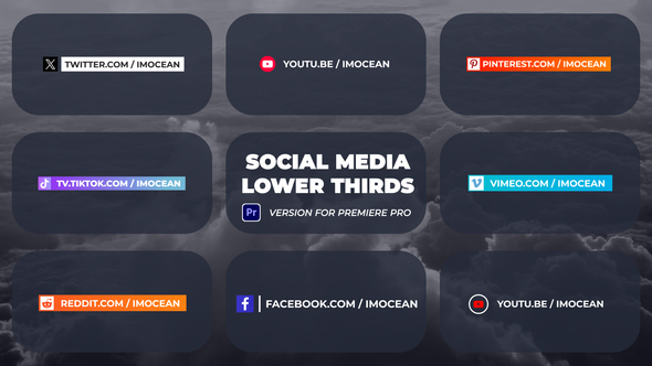 Colorful Social Media Lower Thirds