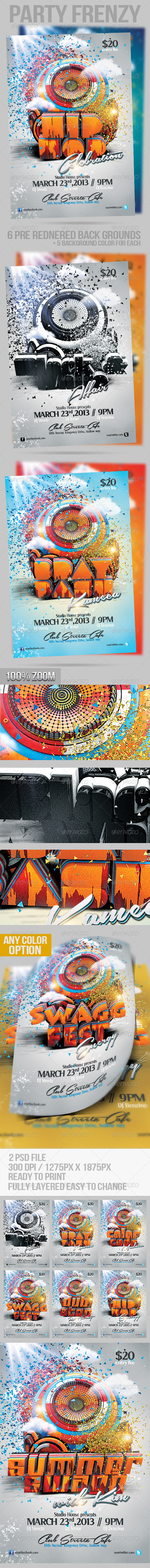Hip Hop Party Frenzy - Flyers Print Templates