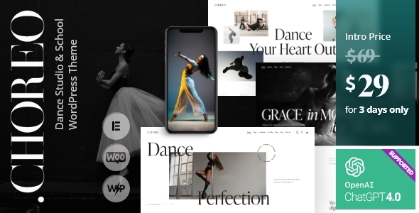 Choreo – Dance Studio & School WordPress Theme