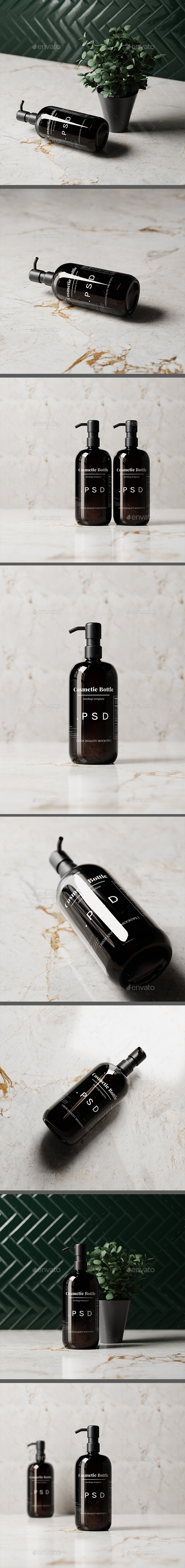 [DOWNLOAD]Black Pump Bottle Mockups