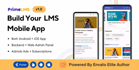 Prime LMS - Online Course Learning Flutter Mobile App