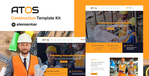 Atos - Construction Elementor Template Kit