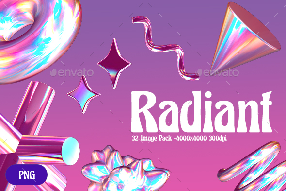 Radiant | 32 3D PNG Objects
