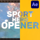 Sport Hero Opener for After Effects
