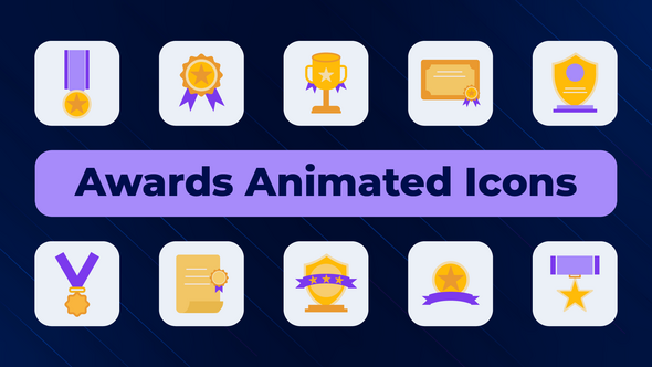 Awards Animated Icons Elements template preview