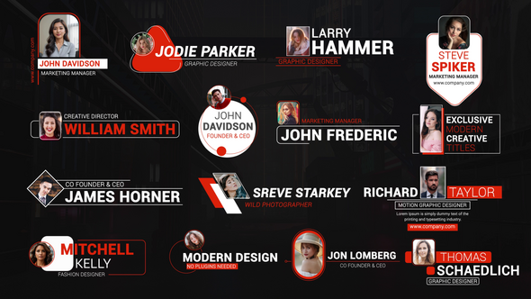 Clean Photo Titles Pack Titles template preview