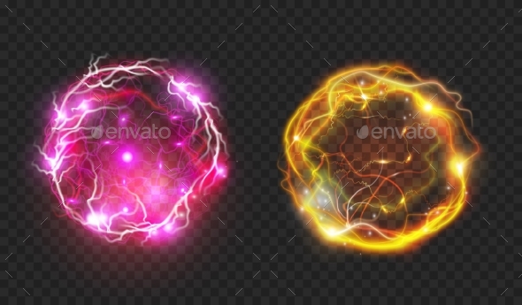 Electric Ball Lightning Circle Strike Impact