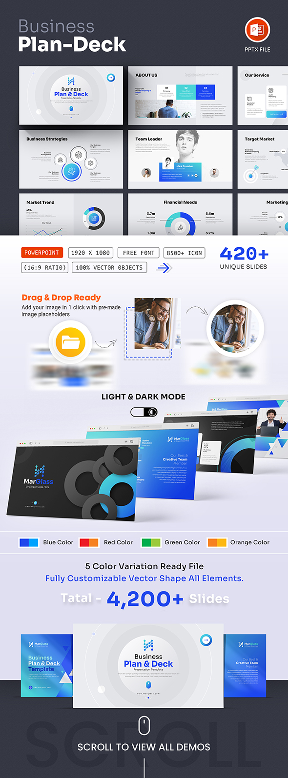 Business Plan-Deck Presentation PowerPoint Template