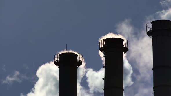 Smoke Comes From the Chimney. Air Pollution. Ecology. Kyiv. Ukraine. alt