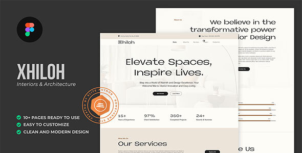 Xhiloh - Interiors and Architecture Figma Template