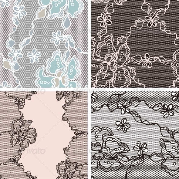 Lace Fabric Seamless Patterns - Patterns Decorative