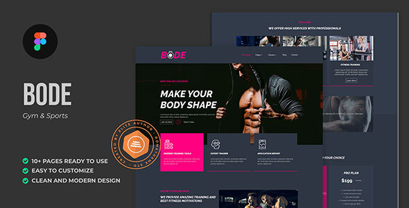 Bode - Gym & Sports Figma Template