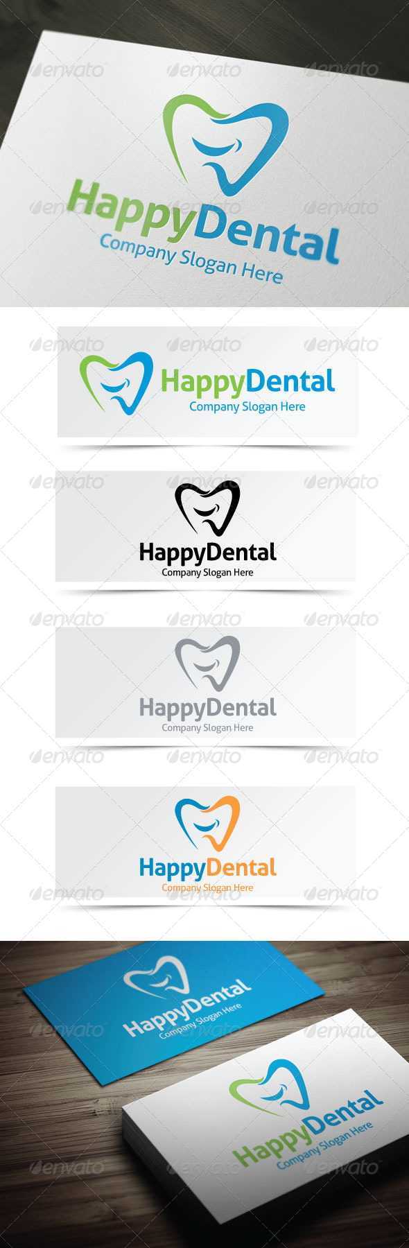 Happy Dental Logo - Objects Logo Templates
