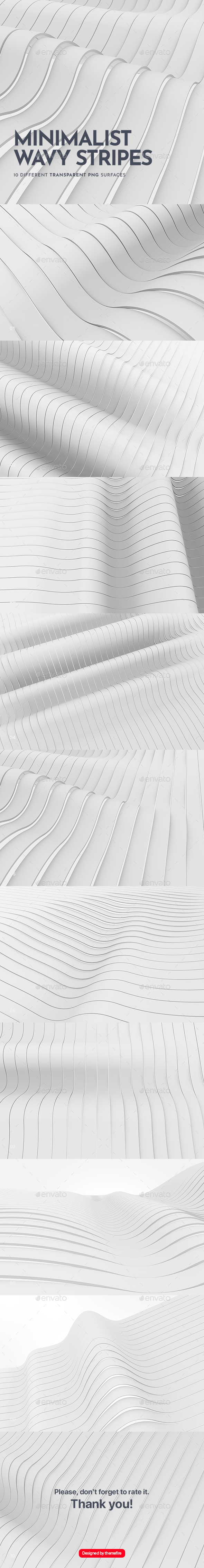 [DOWNLOAD]White Wavy Bands Abstract 3D Background Set