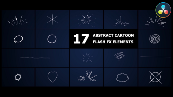 Abstract Cartoon Flash FX Elements | DaVinci Resolve
