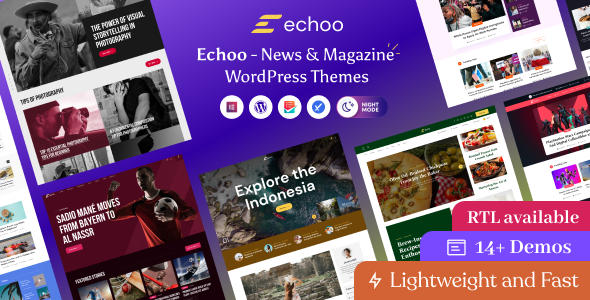 Echoo - News Magazine WordPress Theme + RTL