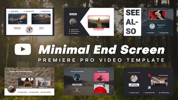 Minimal End Screens | Premiere Pro