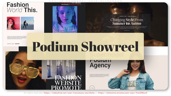 Podium Showreel Grid Slideshow