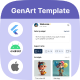 Genart UI template - AI Art Generator and Image editor app in Flutter (Android, iOS) | ImaginAI App