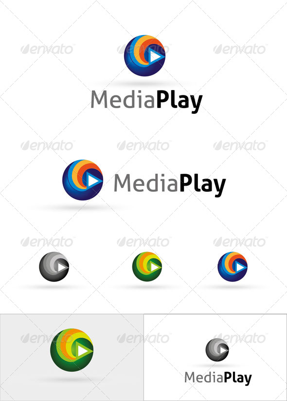 Media Play Logo Template - Symbols Logo Templates