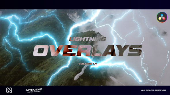 Lightning Overlays Vol. 01 for DaVinci Resolve